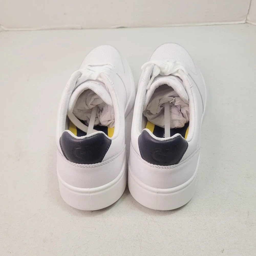 Cole Haan Grand Crosscourt Sneakers Mens 9.5 White Leather Low Top Shoes - Picture 7 of 11